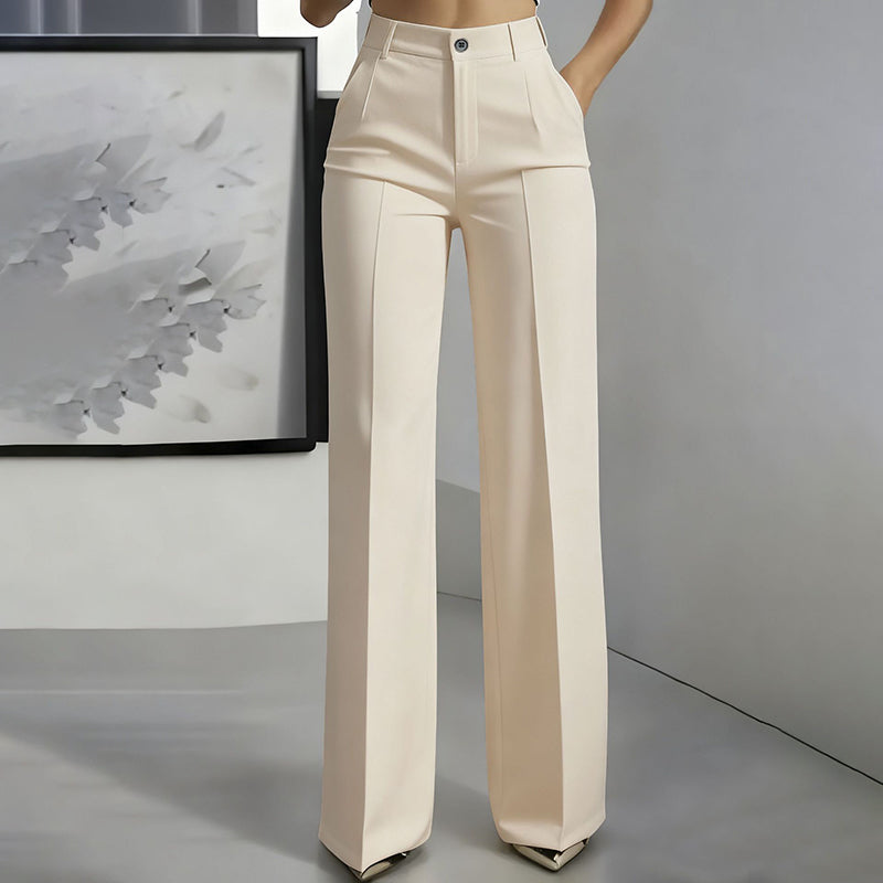 Elena™ Hoch Taillierte Hose | Elegante Weite Hose aus Baumwolle in 8 Farben