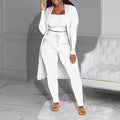 AluraFlow™ – Elegantes 3-teiliges Lounge-Set mit Top, Hose & Cardigan
