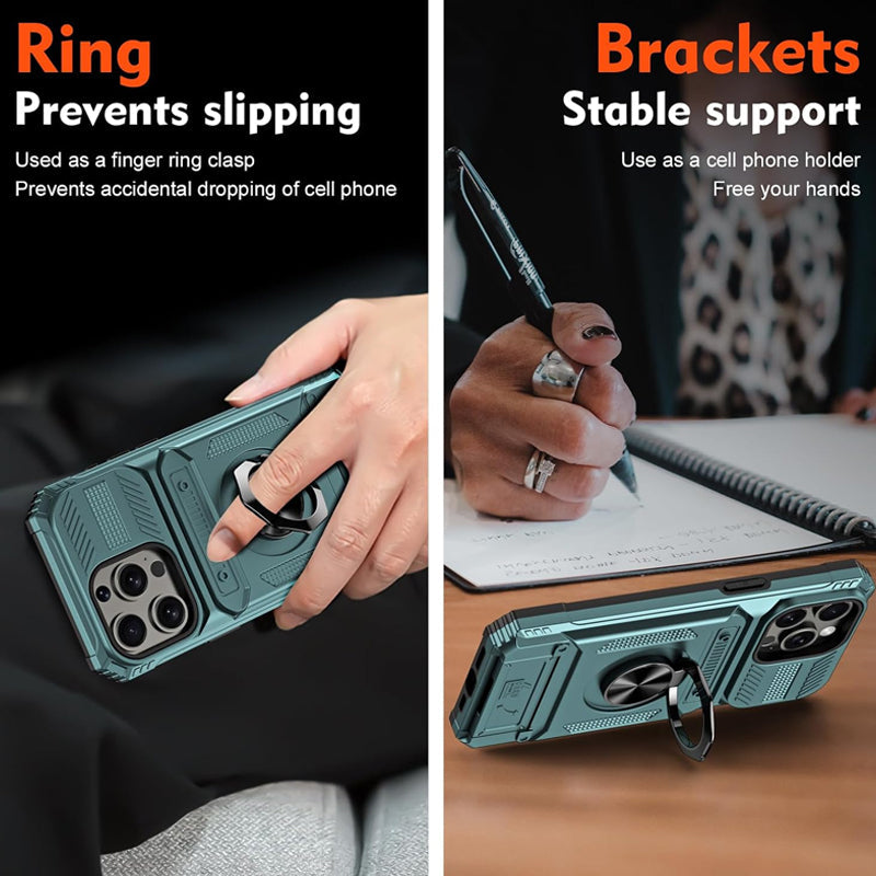 Gripora™ iPhone Handyhülle mit Kartenhalter und Ringständer