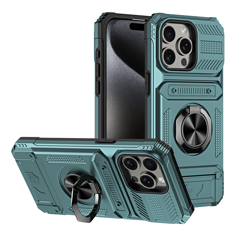 Gripora™ iPhone Handyhülle mit Kartenhalter und Ringständer
