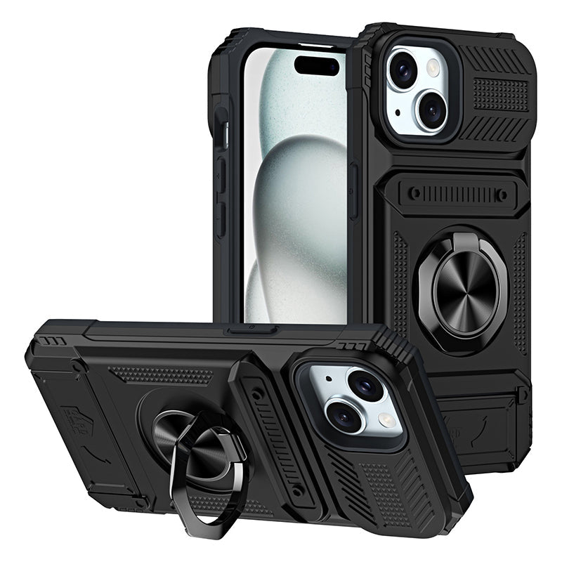 Gripora™ iPhone Handyhülle mit Kartenhalter und Ringständer