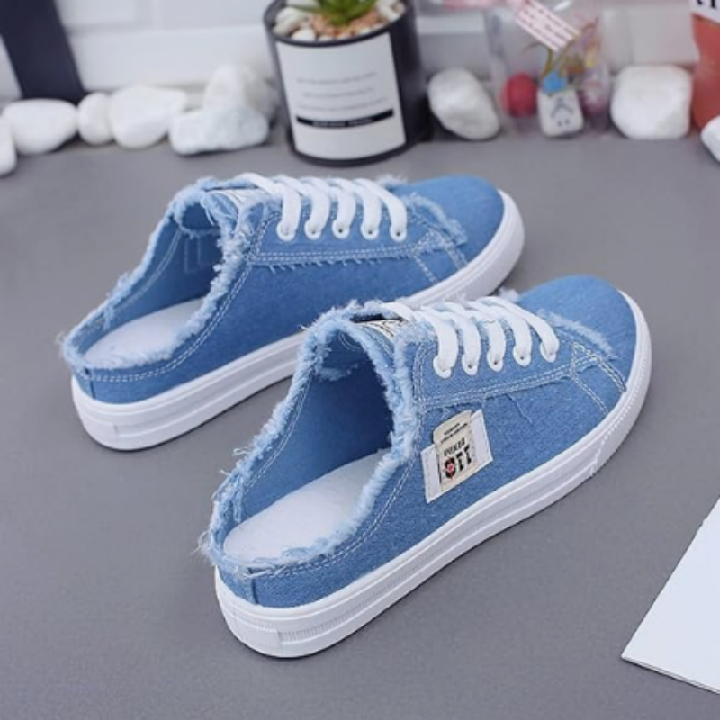 DenimMule™ Sneaker | Lässige Damen Halbschuhe aus Denim mit Slip On Komfort