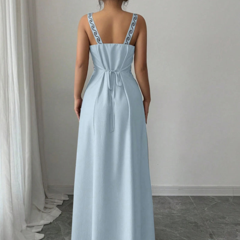 Amelina™ Ärmelloses Maxikleid mit V-Ausschnitt und floralem Print