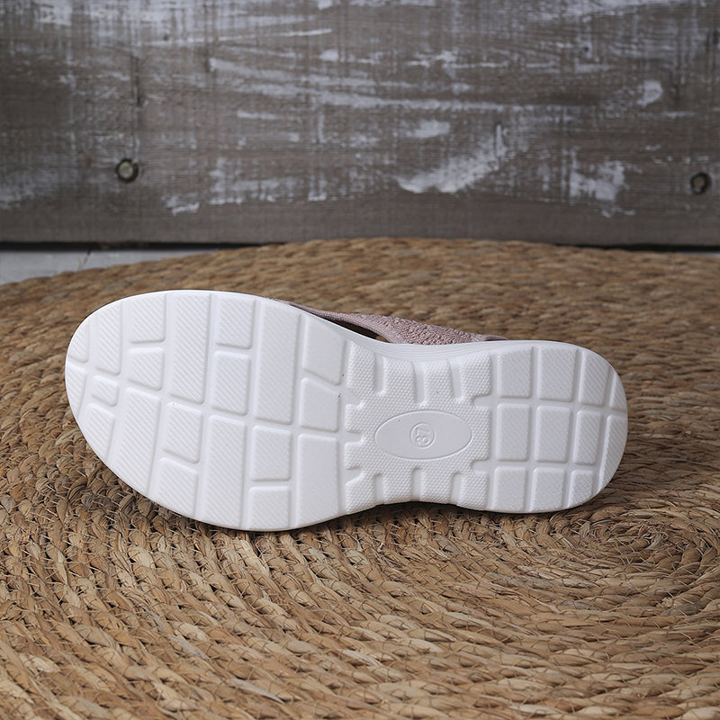 KnitStep™ Plateau Sandalen | Atmungsaktive Strick Sandalen mit Orthopädischer Fußstütze