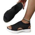 KnitStep™ Plateau Sandalen | Atmungsaktive Strick Sandalen mit Orthopädischer Fußstütze