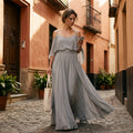 Seraphina™ Fließendes Maxikleid mit offenen Schultern und weitem Rock