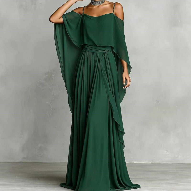 Seraphina™ Fließendes Maxikleid mit offenen Schultern und weitem Rock