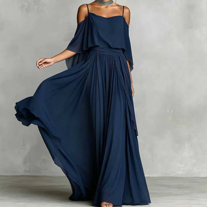 Seraphina™ Fließendes Maxikleid mit offenen Schultern und weitem Rock