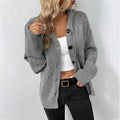 Mirella™ Weiche Strickjacke mit Kapuze und Knopfverschluss