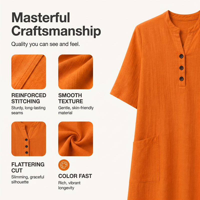 MIRELIA Luftiges Sommerkleid mit Knopfleiste