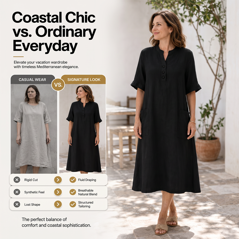 MIRELIA Luftiges Sommerkleid mit Knopfleiste