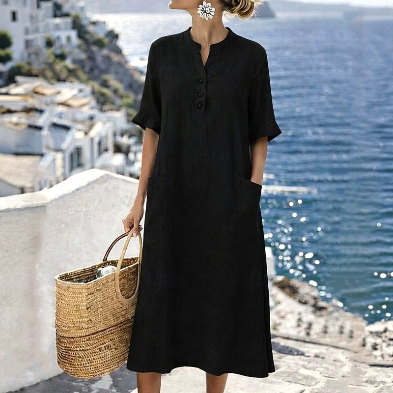 MIRELIA Luftiges Sommerkleid mit Knopfleiste