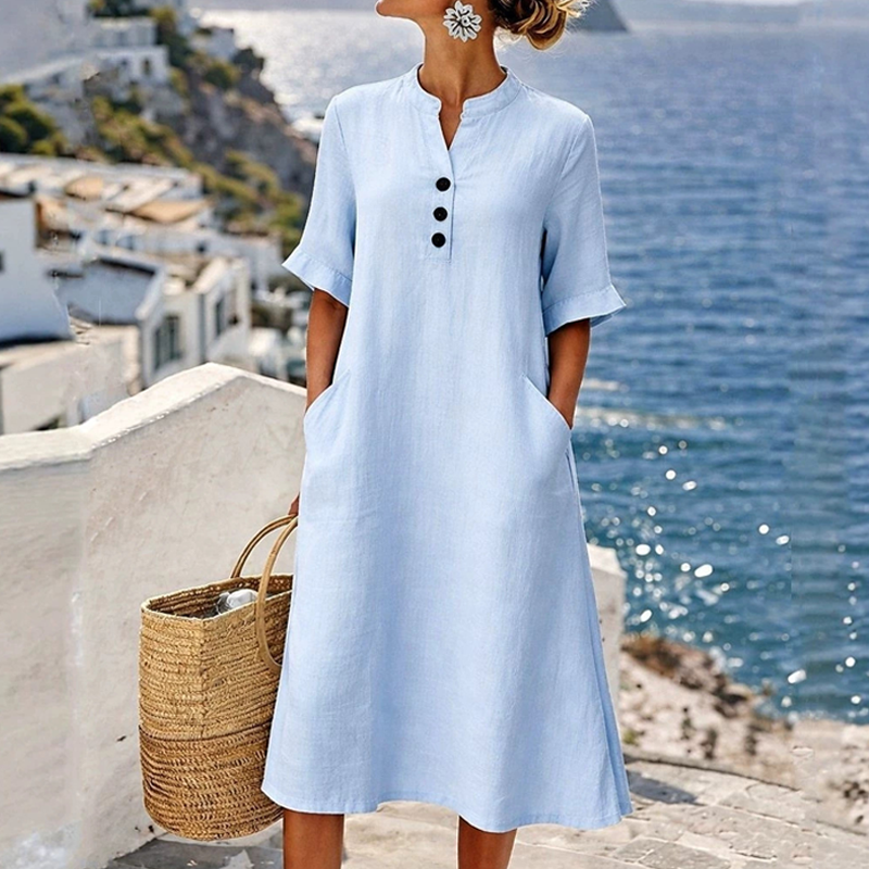 MIRELIA Luftiges Sommerkleid mit Knopfleiste