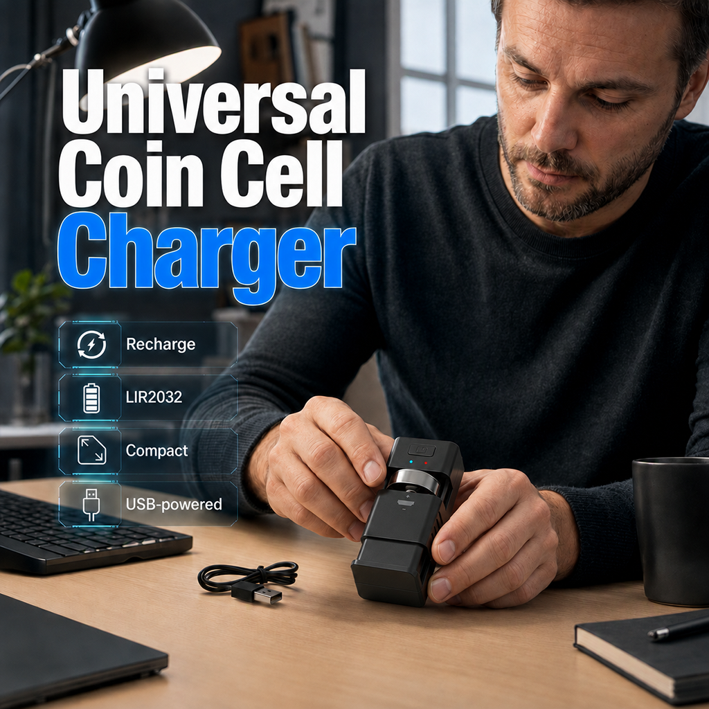 Cellora™ USB Ladegerät für wiederaufladbare Knopfzellen