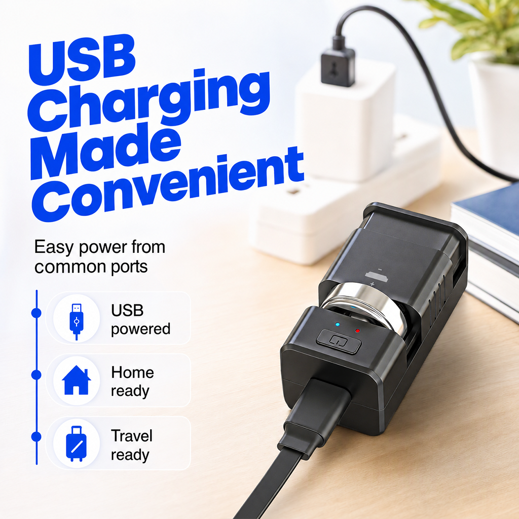 Cellora™ USB Ladegerät für wiederaufladbare Knopfzellen