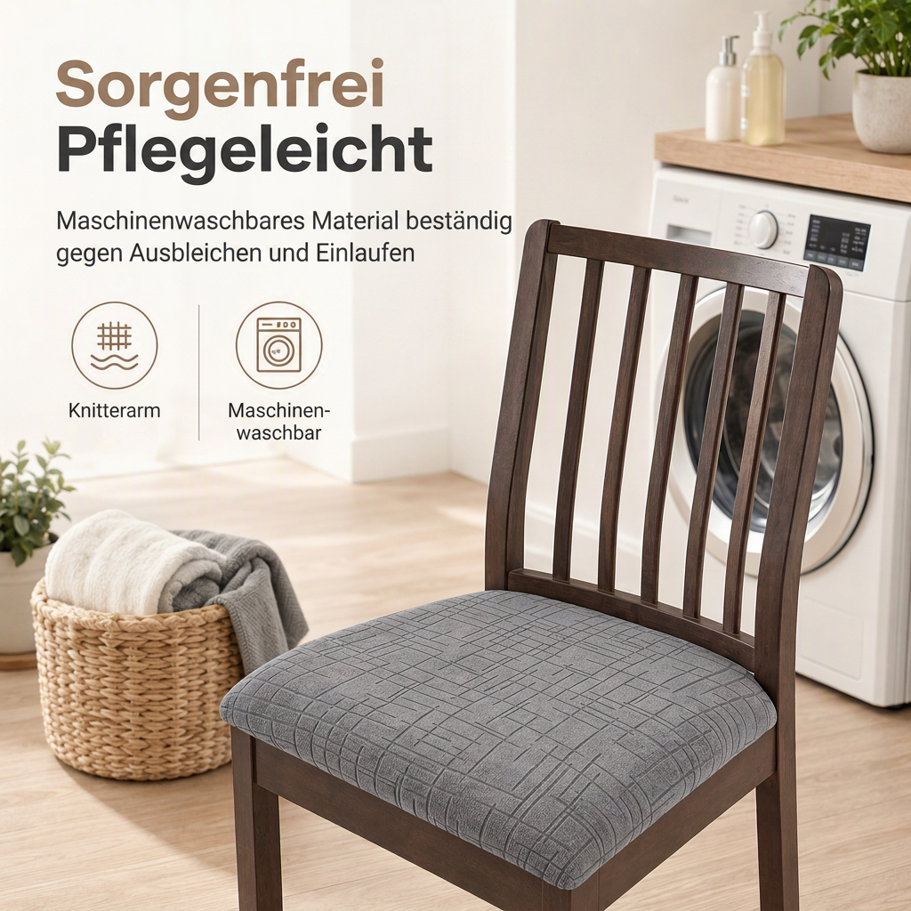 Amelie Elastische Stuhlbezüge im Kettenmuster