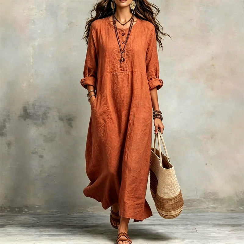 Marivelle™ Legeres Damen Maxikleid mit praktischen Seitentaschen