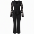 Elvaria™ Elegantes zweiteiliges Damen Hosen Set mit Spitzendetails