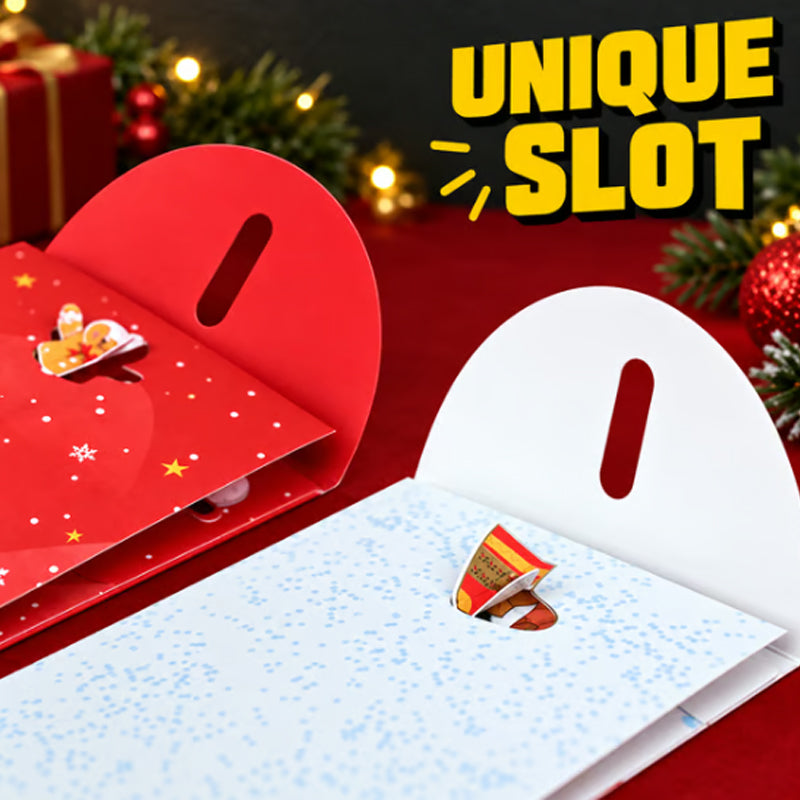 FestivaPop™ 3D Weihnachts Pop Up Karten für Geldgeschenke im 5er Set