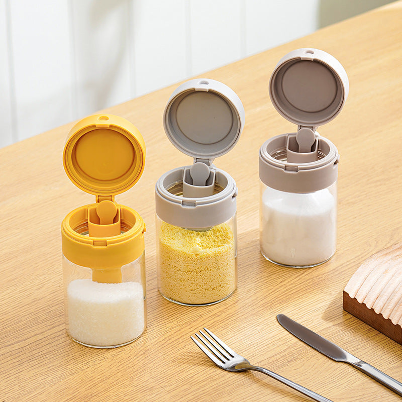 Spiceva™ Gewürzglas aus Borosilikatglas mit integriertem Löffel